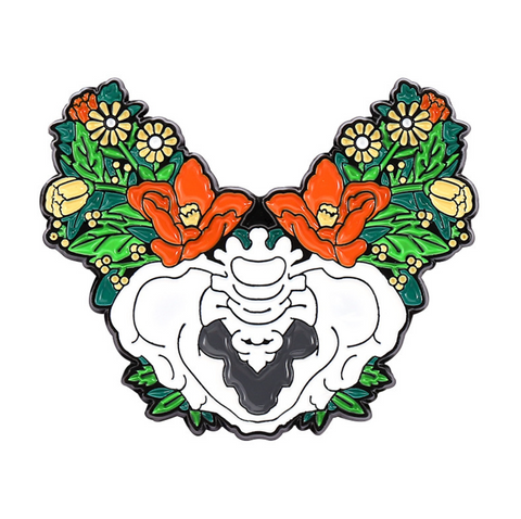 Female Flowers Pin