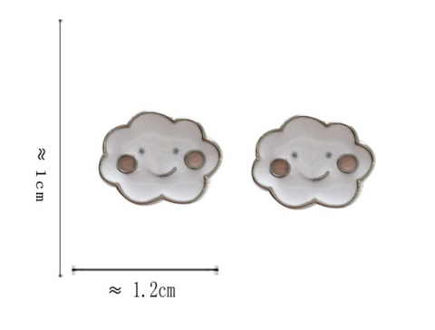 Smile Cloud Stud Earrings