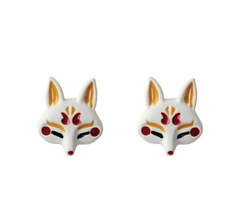 Japanese Fox Earring
