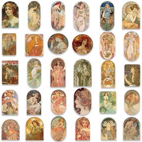 Retro Goddess Vinyl Sticker 50pc