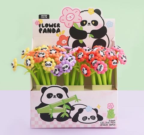 Flower Panda Gel Ink Pen Black 0.5mm