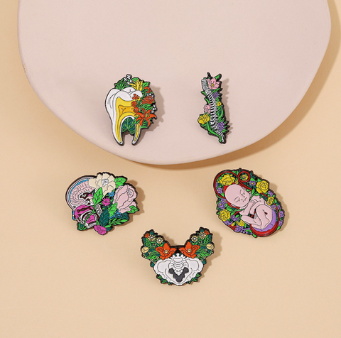 Female Flowers Pin