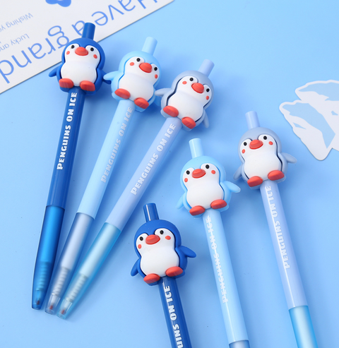 Penguin on Ice Gel Ink Pen Black 0.5mm