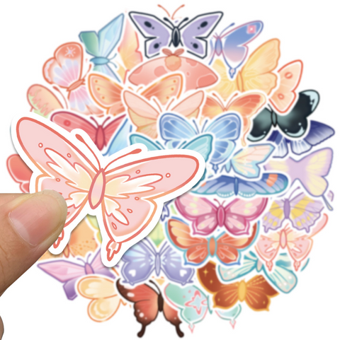 Butterfly Vinyl Sticker 40pc