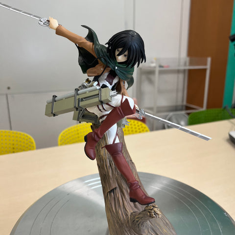 Attack on Titan Captain Mikasa on Stump Statue
