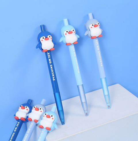 Penguin on Ice Gel Ink Pen Black 0.5mm