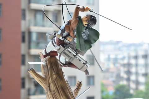Attack on Titan Captain Levi on Stump Statue