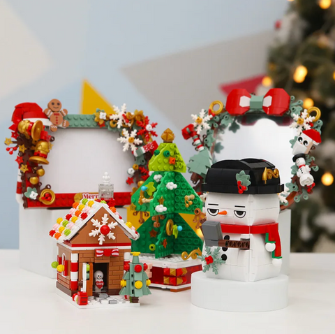 Christmas Green Tree Building Block Jewellery Holder