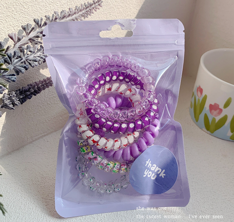 Telephone Wire 6 Set Hair Tie