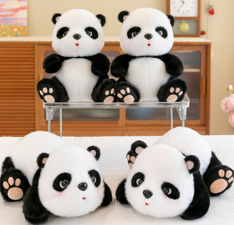 Furry Panda Plush 25cm