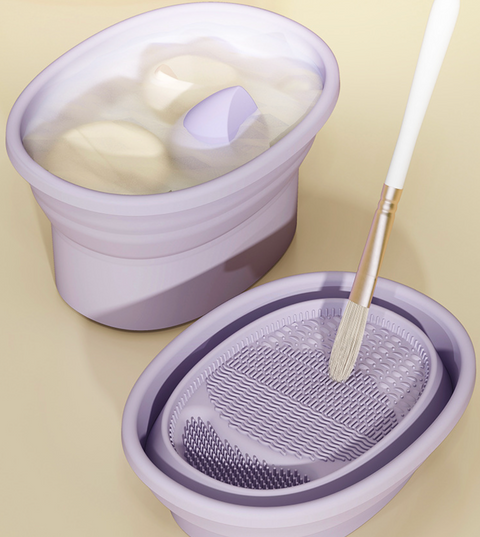 Makeup Brush Cleaner and Stand