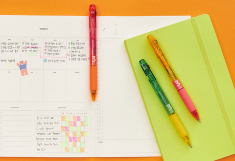 Monami Flourescent Flip 3in1 Ball Point Pen