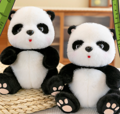 Furry Panda Plush 25cm