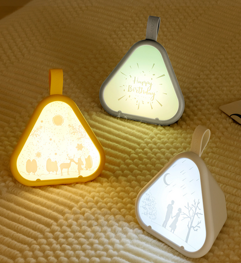 Lovely Scene Triangle Nightlight - White