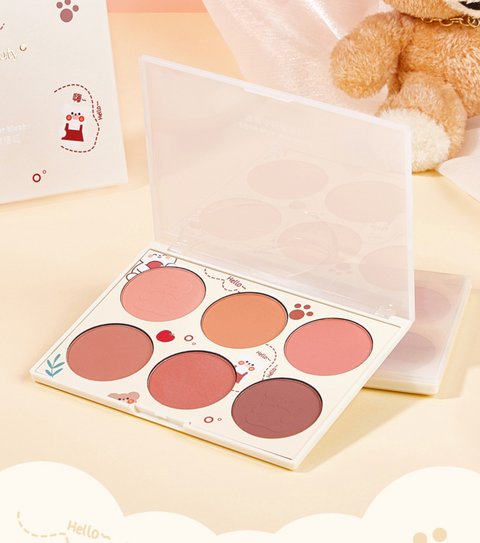 Kiss Beauty Six Color Blush Palette