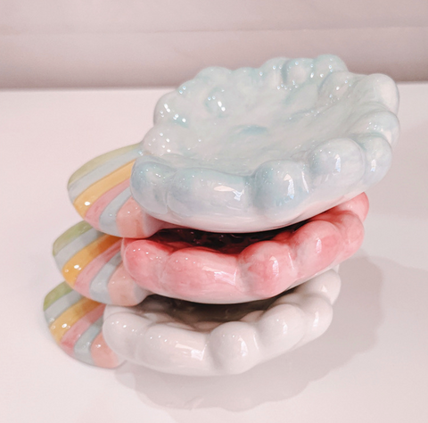 Rainbow Cloud Ceramic Dish