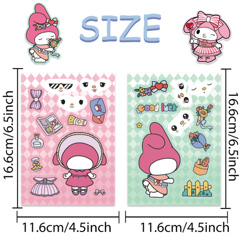 My Melody Collage Stickers 8 Pack