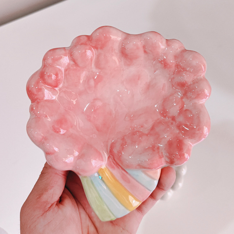 Rainbow Cloud Ceramic Dish