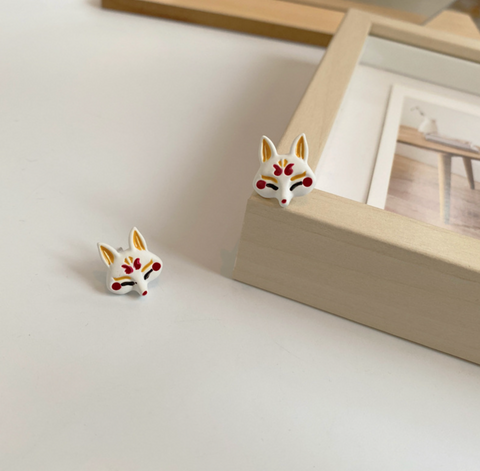 Japanese Fox Earring