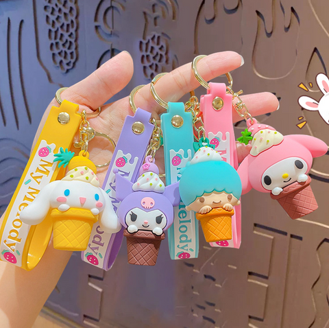 Ice Cream Cone Sanrio Keychain