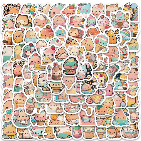 Ice Cream Vinyl Sticker 50pc