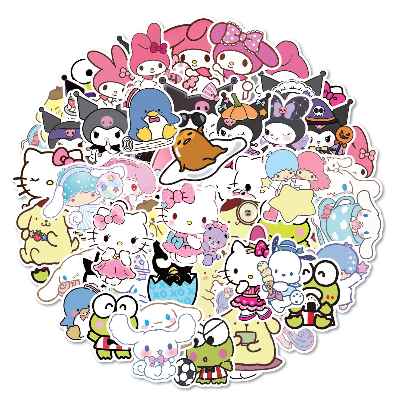 Sanrio Hello Kitty Waterproof Stickers 50pc – Midori Gifts