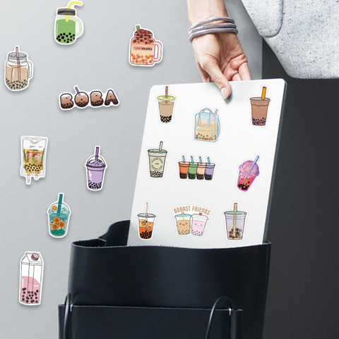 Bubble Tea Vinyl Stickers 50pc