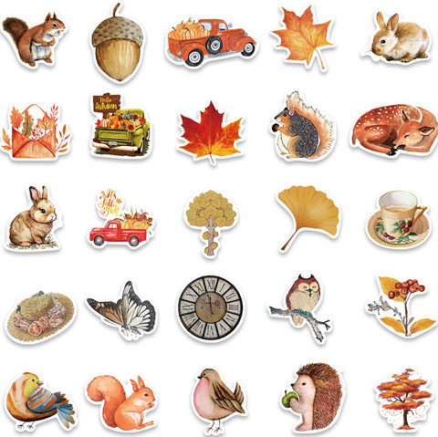 Country Animals 50 pc Vinyl Sticker Pack