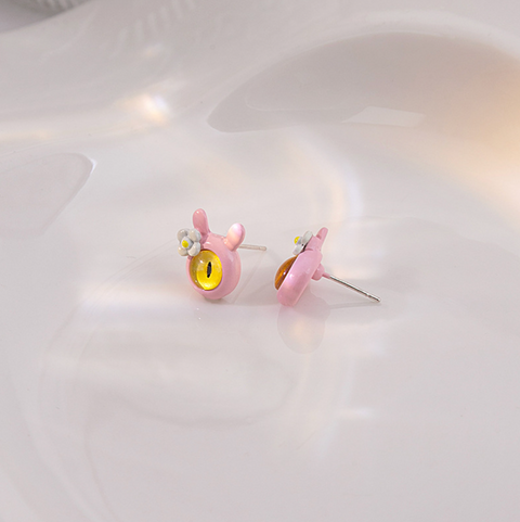 Yellow Monster Eye Stud Earring