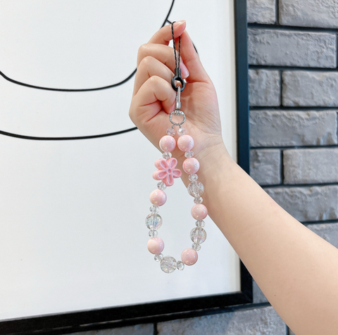 Flowers Bubble Beads Cellphone Bracelet