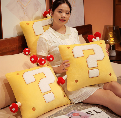 Super Mario Question Cushion 40cm