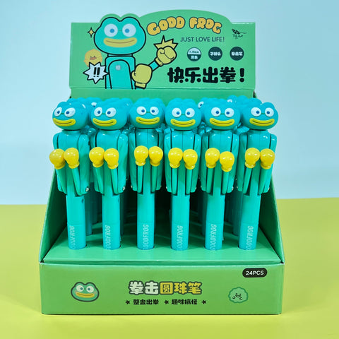 Doodle Green Frog Boxing Ballpoint Pen