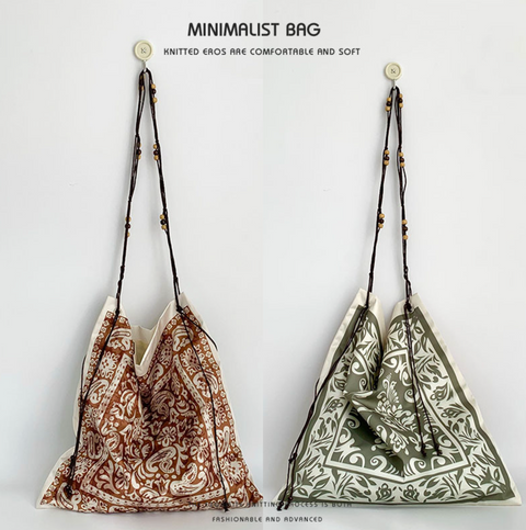 Bohemian Beads Reversible Shoulder Tote