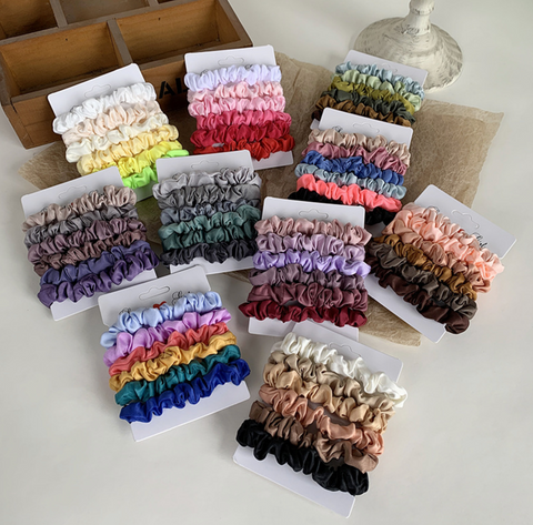 Satin 6 Set Hair Scrunchie