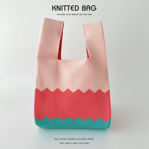 Blocky Knitted Bag