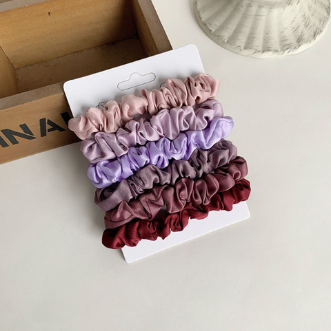 Satin 6 Set Hair Scrunchie