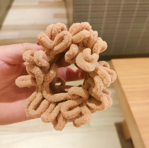 Fuzzy String Hair Scrunchie