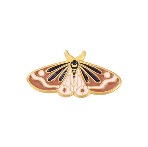 Brown Luna Moth Pin
