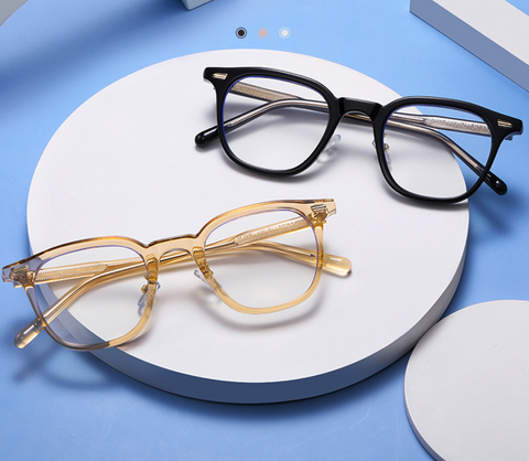 Square Frame Temple Anti Blue Glasses