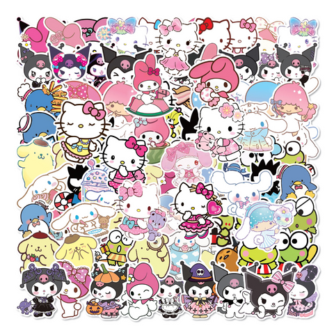 Sanrio Waterproof Stickers 100pc