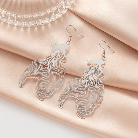 Goldfish Dangle Earring - Silver