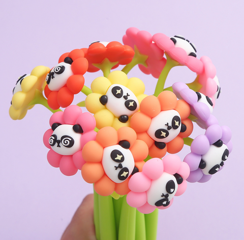 Flower Panda Gel Ink Pen Black 0.5mm