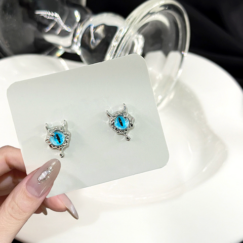 Blue Monster Eye Stud Earring
