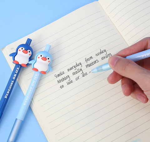 Penguin on Ice Gel Ink Pen Black 0.5mm
