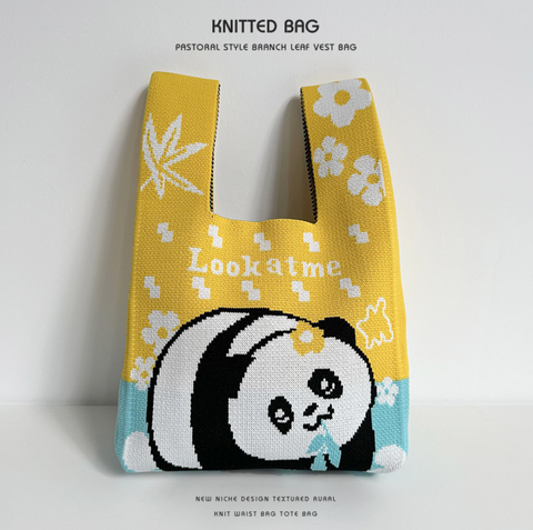 Panda Knit Bags