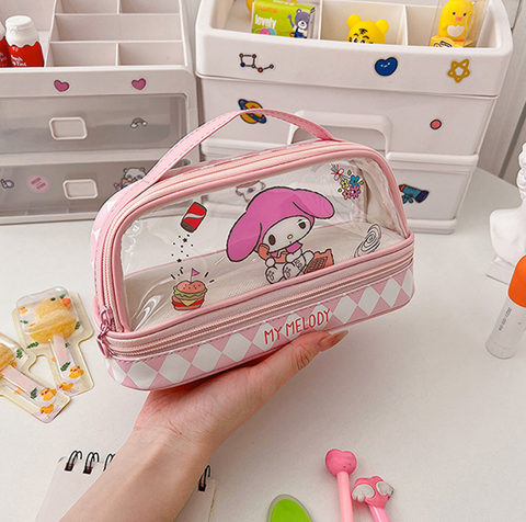 Sanrio Transparent Pencil Case Bag