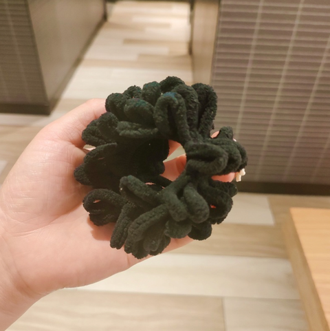 Fuzzy String Hair Scrunchie