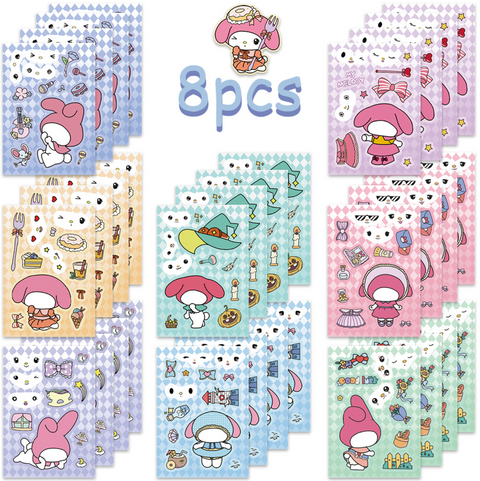My Melody Collage Stickers 8 Pack