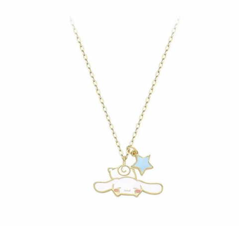 Sleeping Cinnamonroll Enamel Necklace
