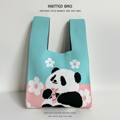 Panda Knit Bags